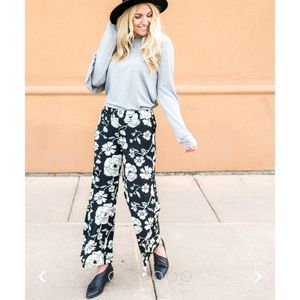 wide leg knit pants